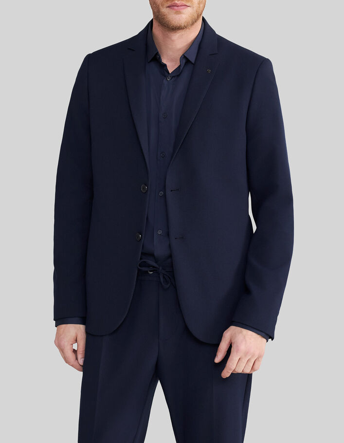 Veste de costume marine seersucker Homme