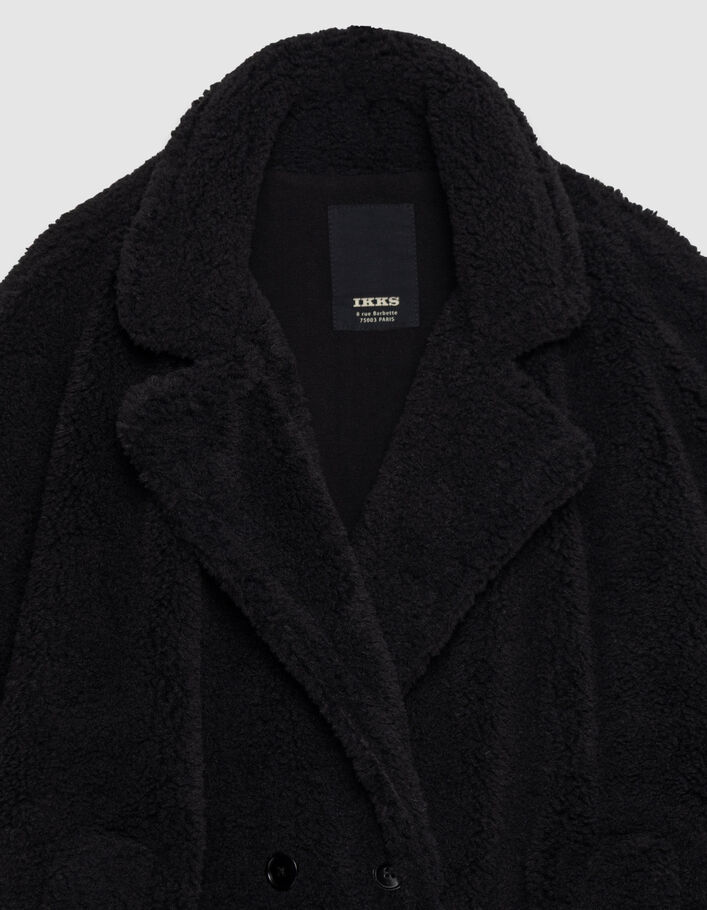 Cape noire col tailleur Femme