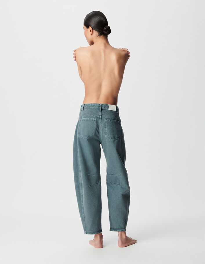 Jean balloon bleu Femme