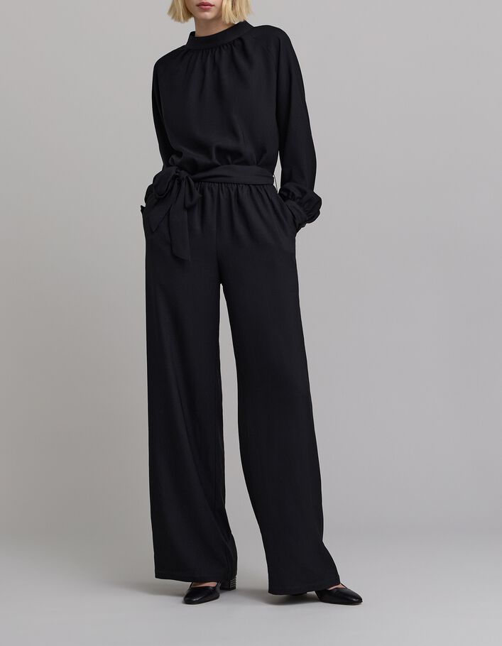 Combinaison noire d&eacute;cor boutons-bijou &eacute;toiles Femme