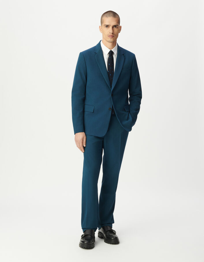 Veste de costume bleue faux-uni Homme