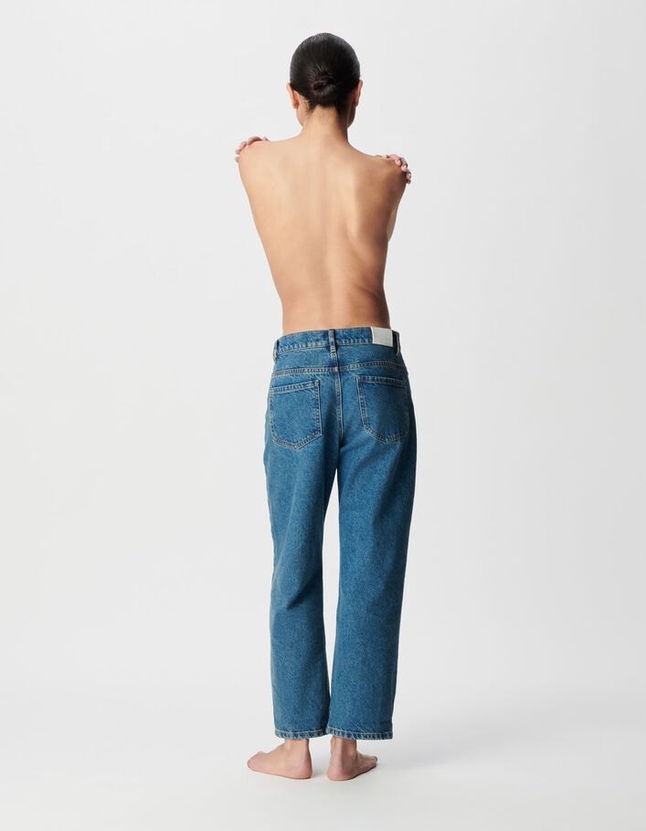 Jean boyfriend bleu longueur cropped Charlotte Femme