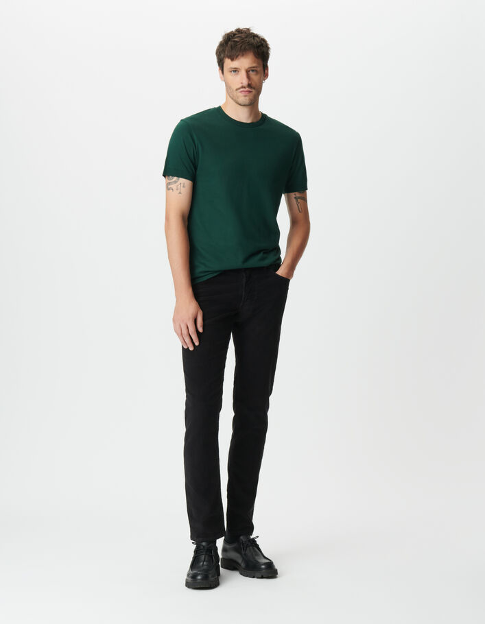 Pantalon slim noir velours milleraies Homme