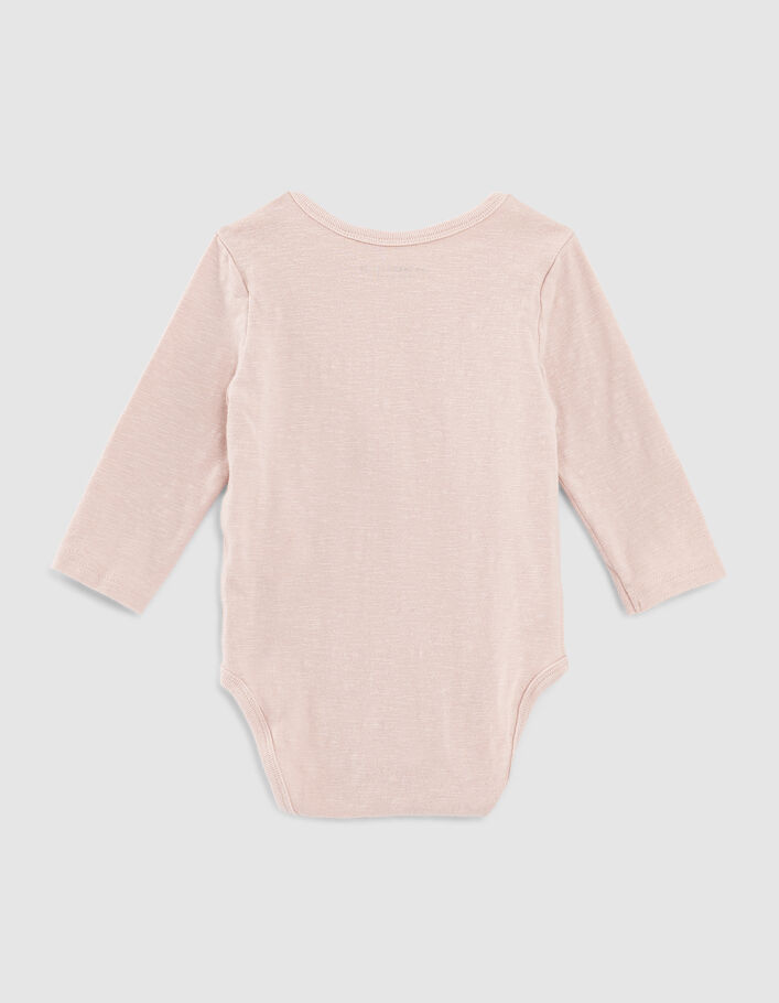 Body rose p&acirc;le visuel guitare en coton bio b&eacute;b&eacute;