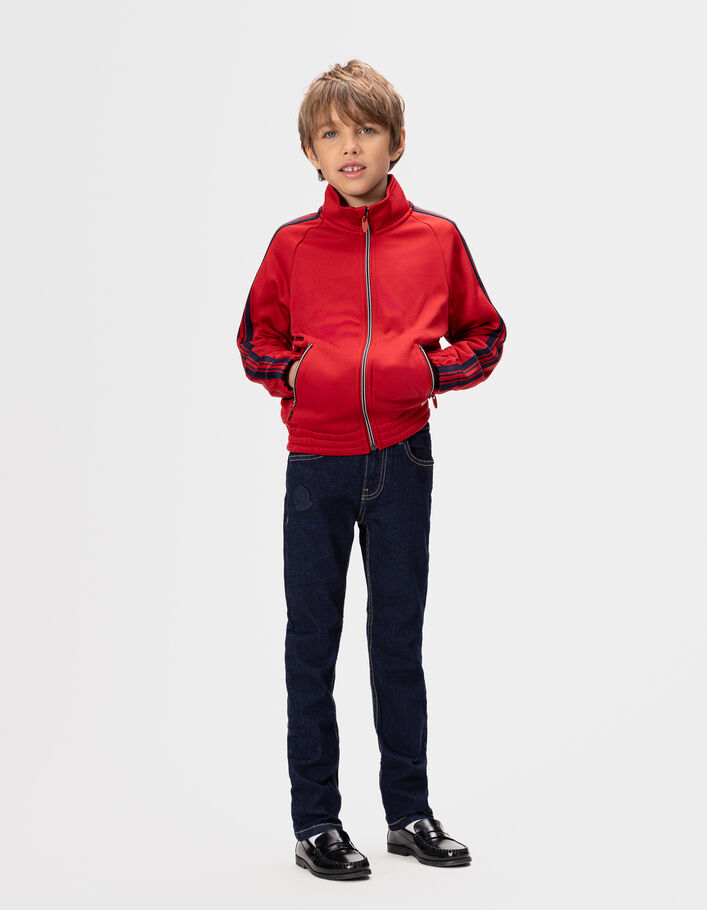 Jean SLIM brut avec badge et broderie gar&ccedil;on