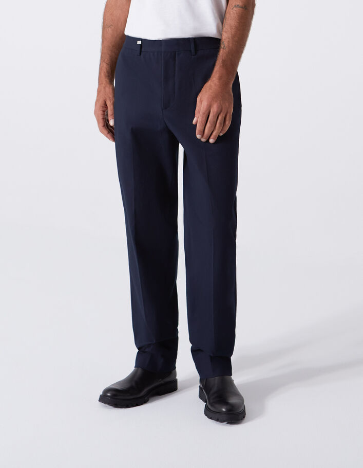 Pantalon chino REGULAR marine upcycl&eacute; Homme