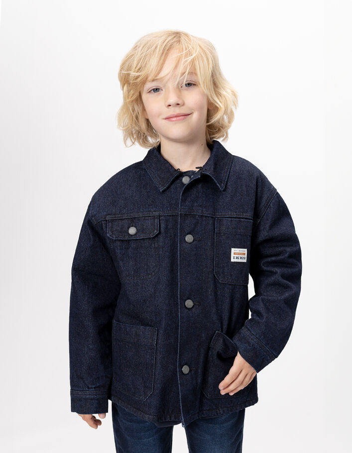 Veste en jean brut esprit worker gar&ccedil;on