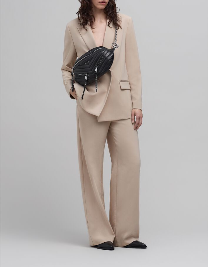 Veste de costume beige polyester recycl&eacute; Femme