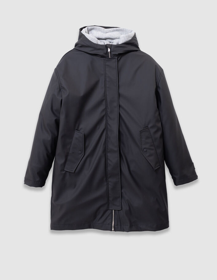 Parka 3-en-1 noire avec doudoune fourr&eacute;e fille