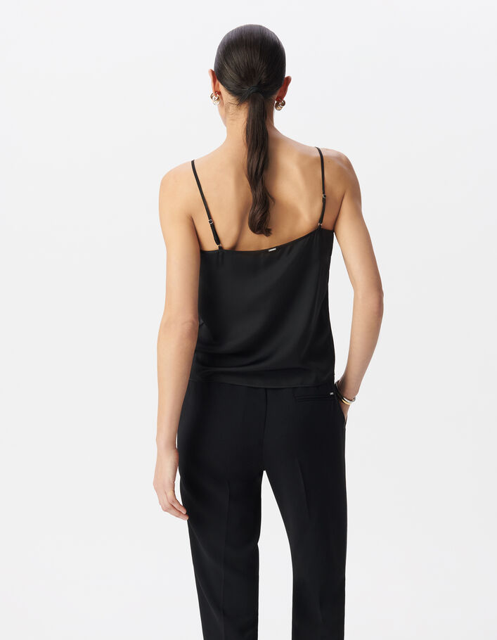 Top fines bretelles noir dentelle esprit lingerie Femme