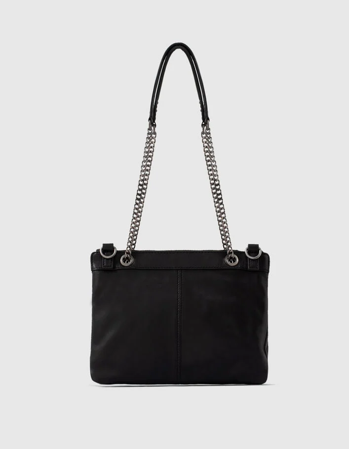 Sac 1440 Reporter cuir matelass&eacute; double pochette Femme