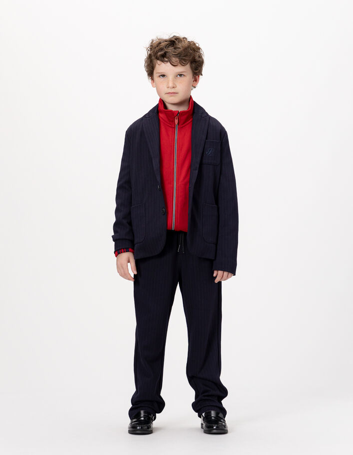 Pantalon jogger loose marine rayures tennis gar&ccedil;on