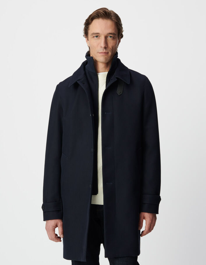 Trench marine avec parementure amovible Homme