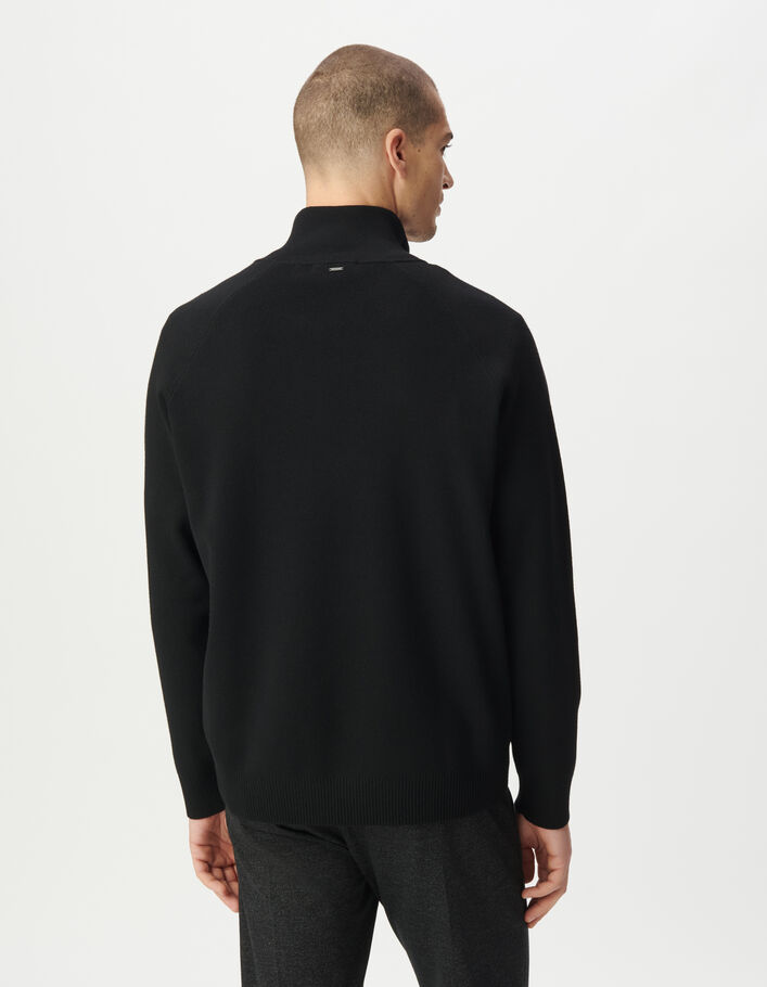 Pull camionneur noir tricot Homme