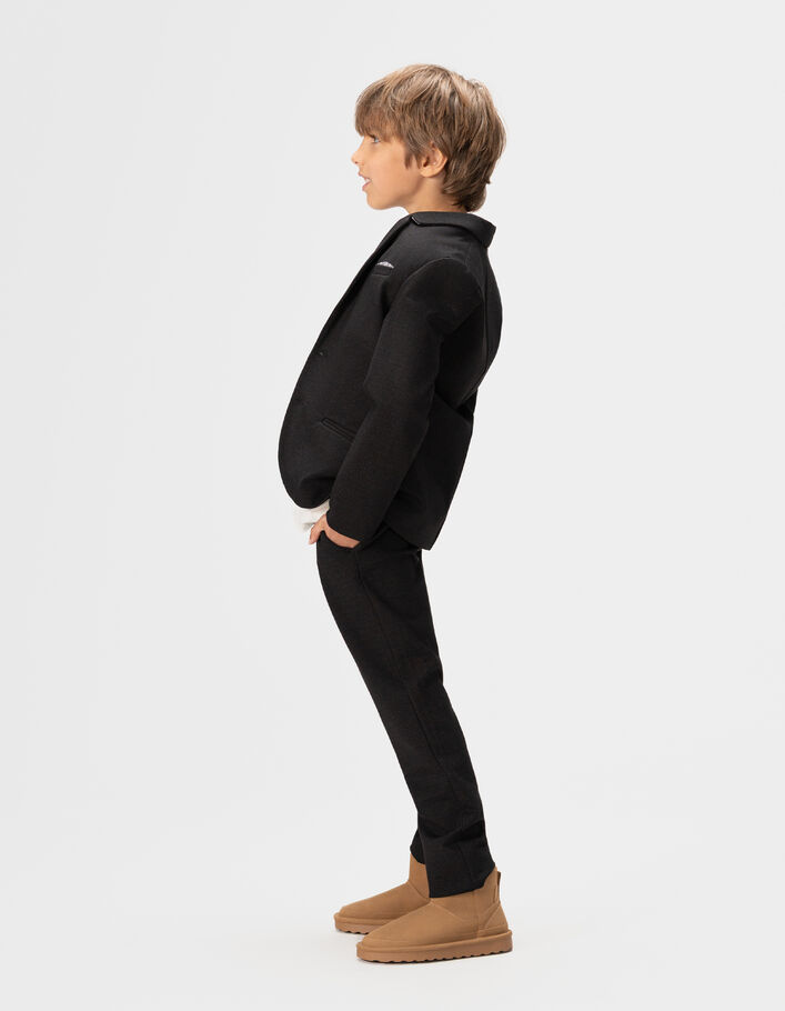 Pantalon de costume c&eacute;r&eacute;monie noir faux-uni gar&ccedil;on