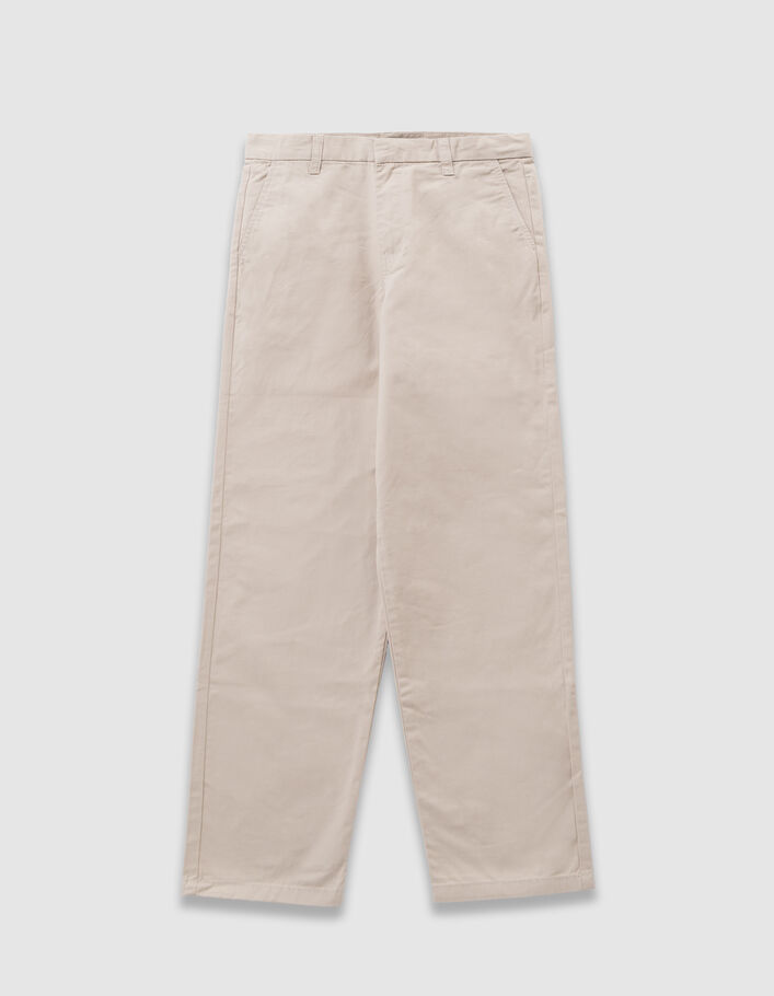 Pantalon chino beige forme loose gar&ccedil;on