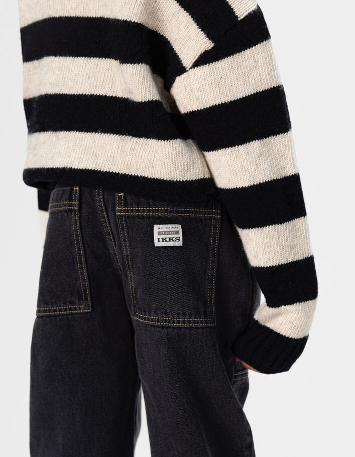 Jean jogger loose noir gar&ccedil;on