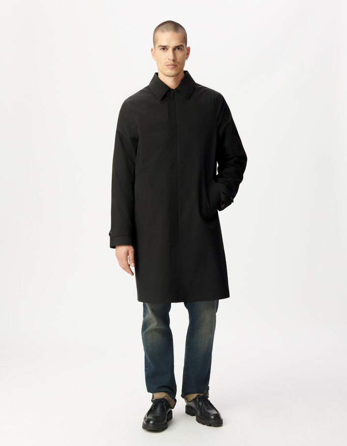 Parka 2-en-1 noire avec blouson laine bouillie Homme