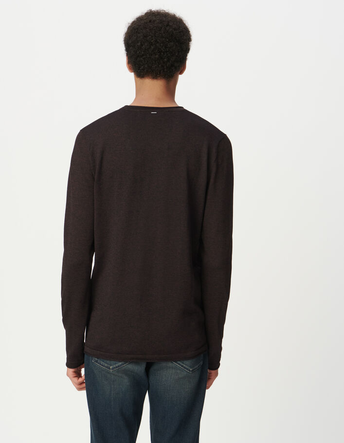 Pull prune tricot moulin&eacute; Homme