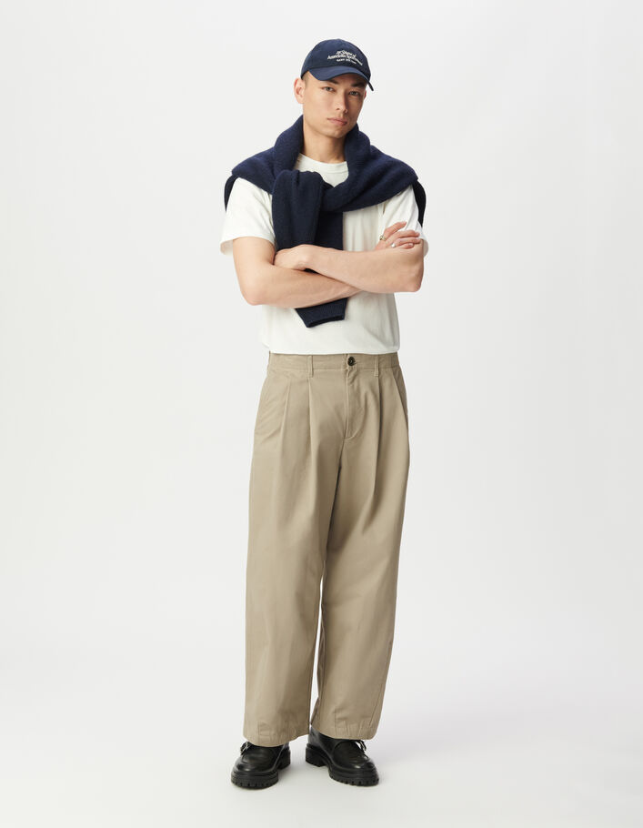 Pantalon beige coupe loose pour Homme