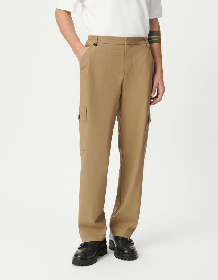 Pantalon battle beige destructur&eacute; Homme