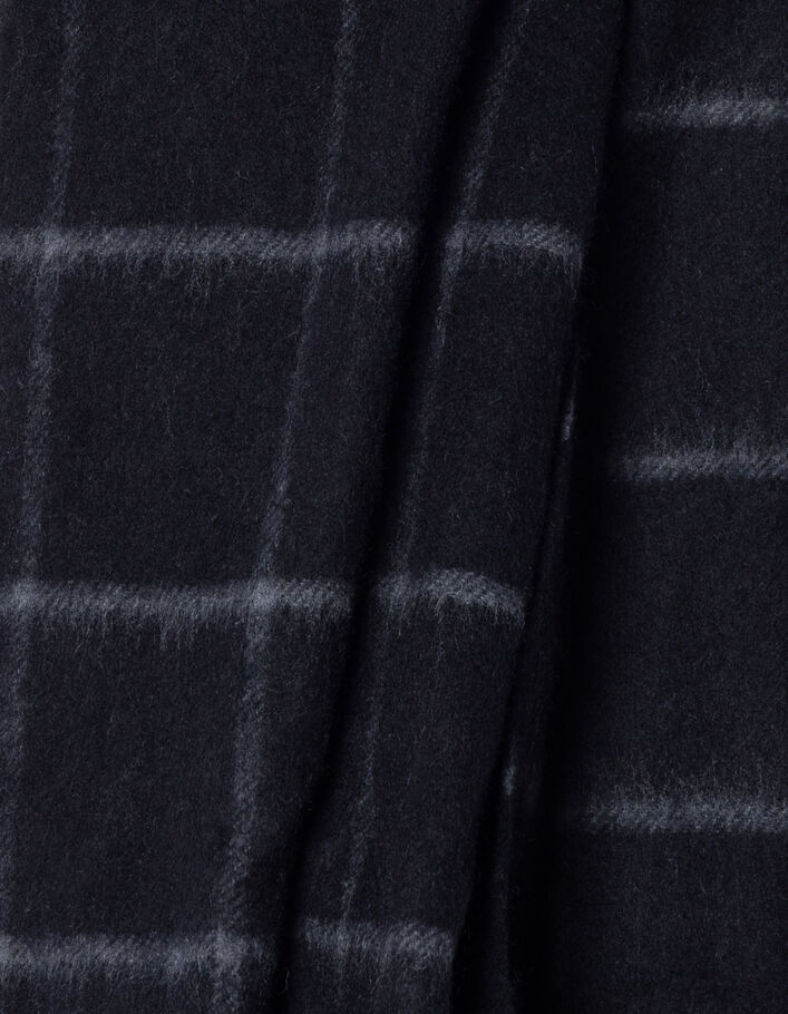 Echarpe noire motif carreaux Homme