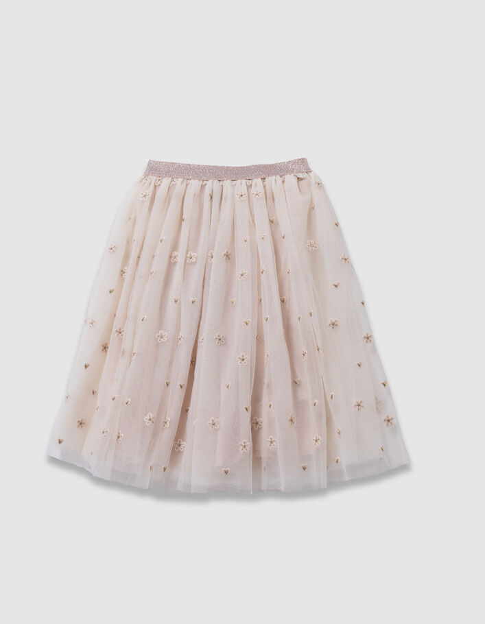 Jupe midi blanche tulle fille