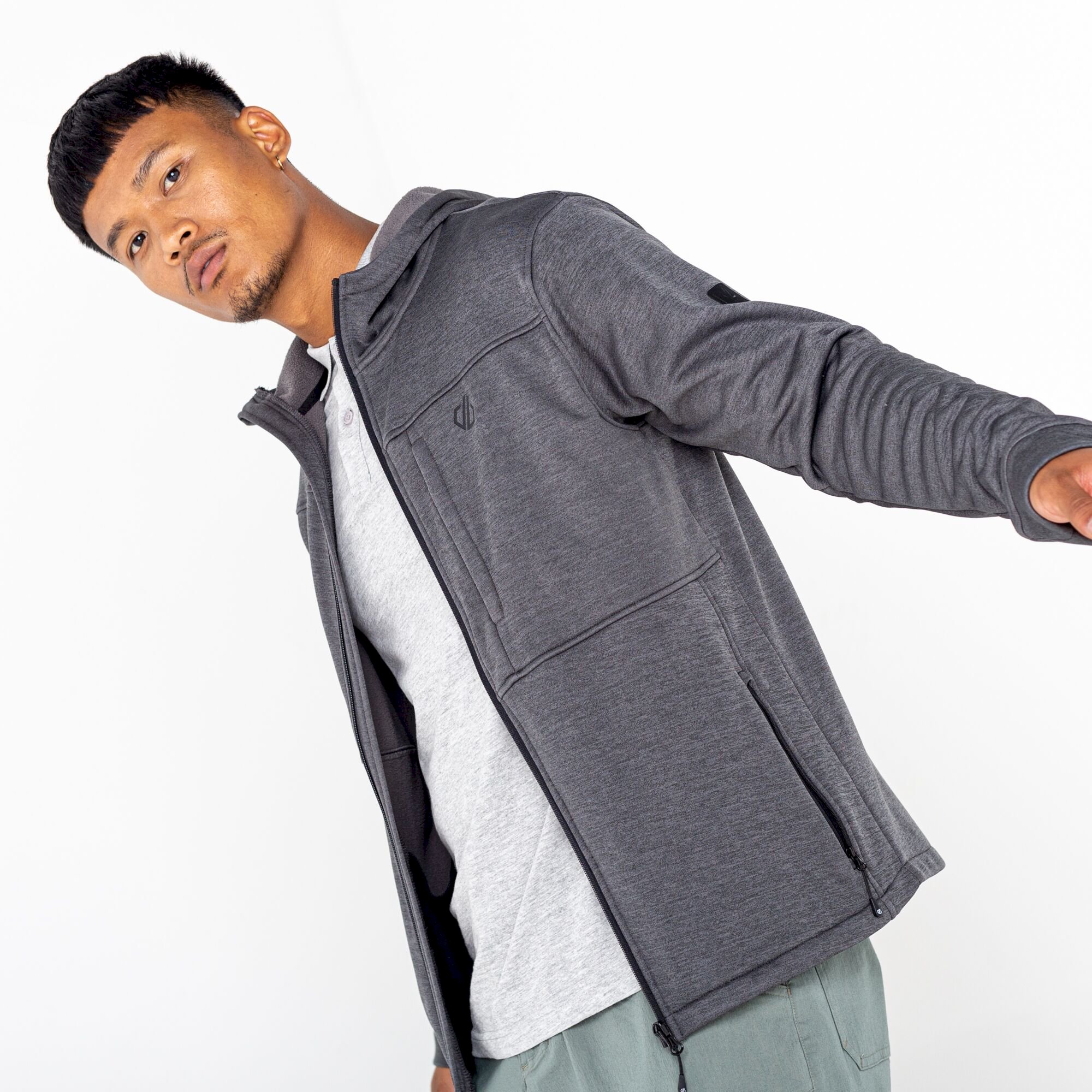 Dare 2b - Men's Out Calling Full Zip Fleece | Charcoal Grey Marl