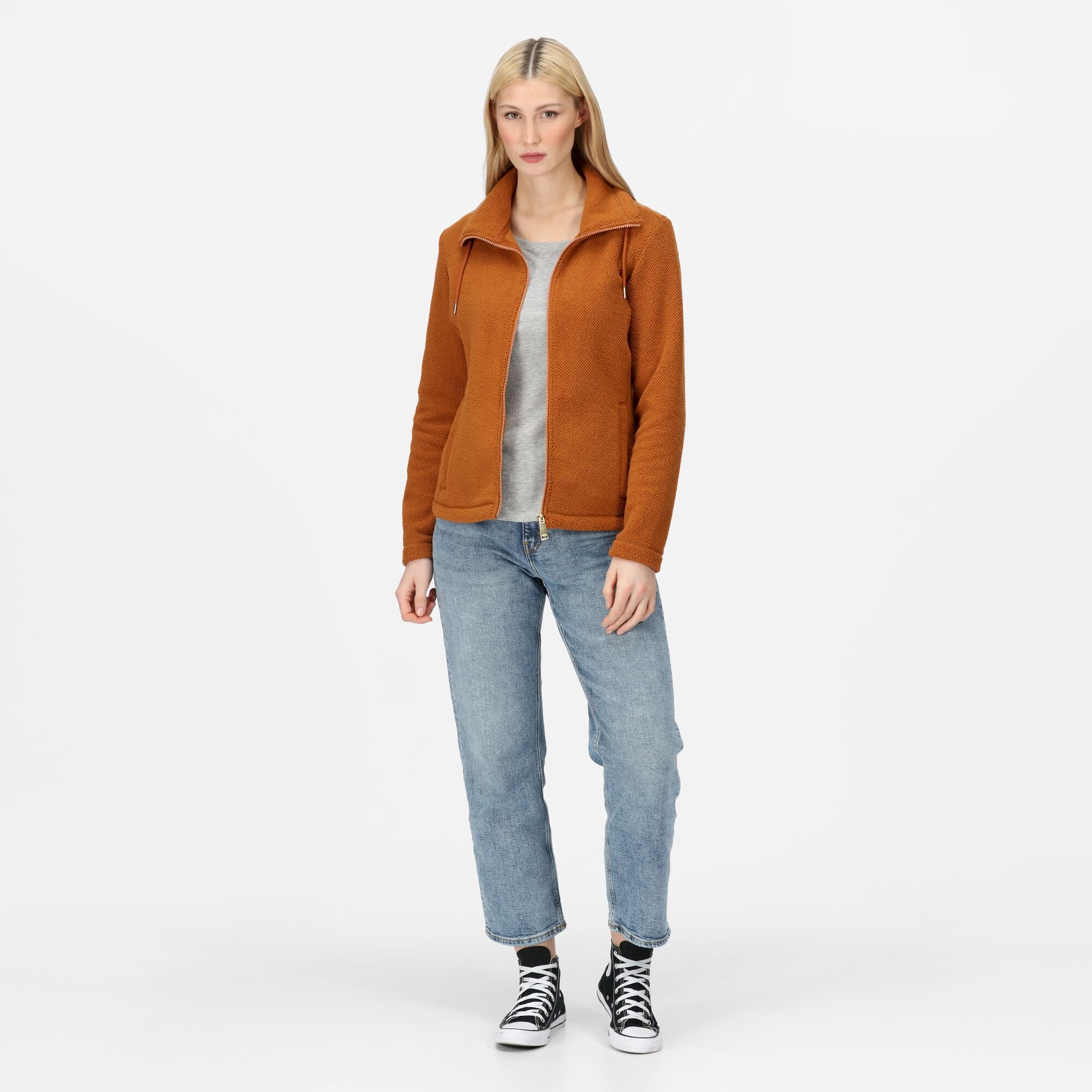 Women's Kizmitt Full Zip Jumper | Copper Almond Fluffy