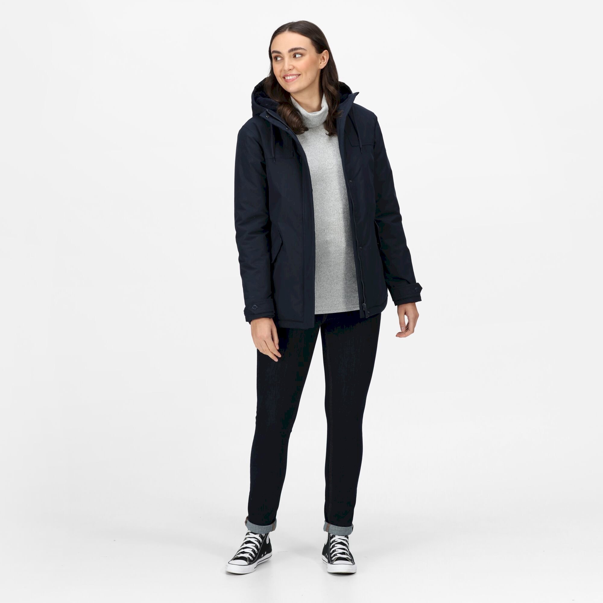 Women's Bria Fur Lined Waterproof Jacket | Navy