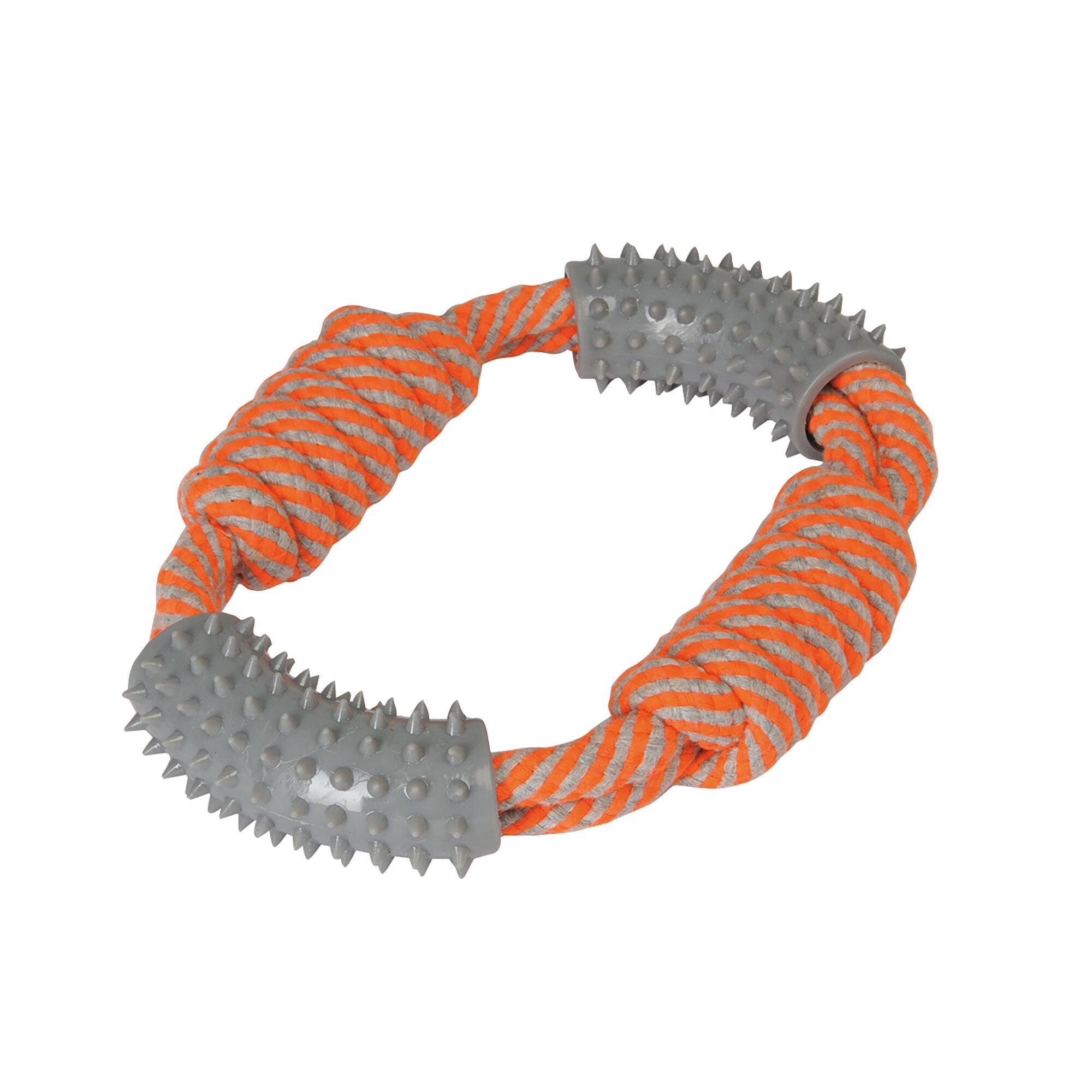 Tug of War Chew Dog Toy | Orange Grey
