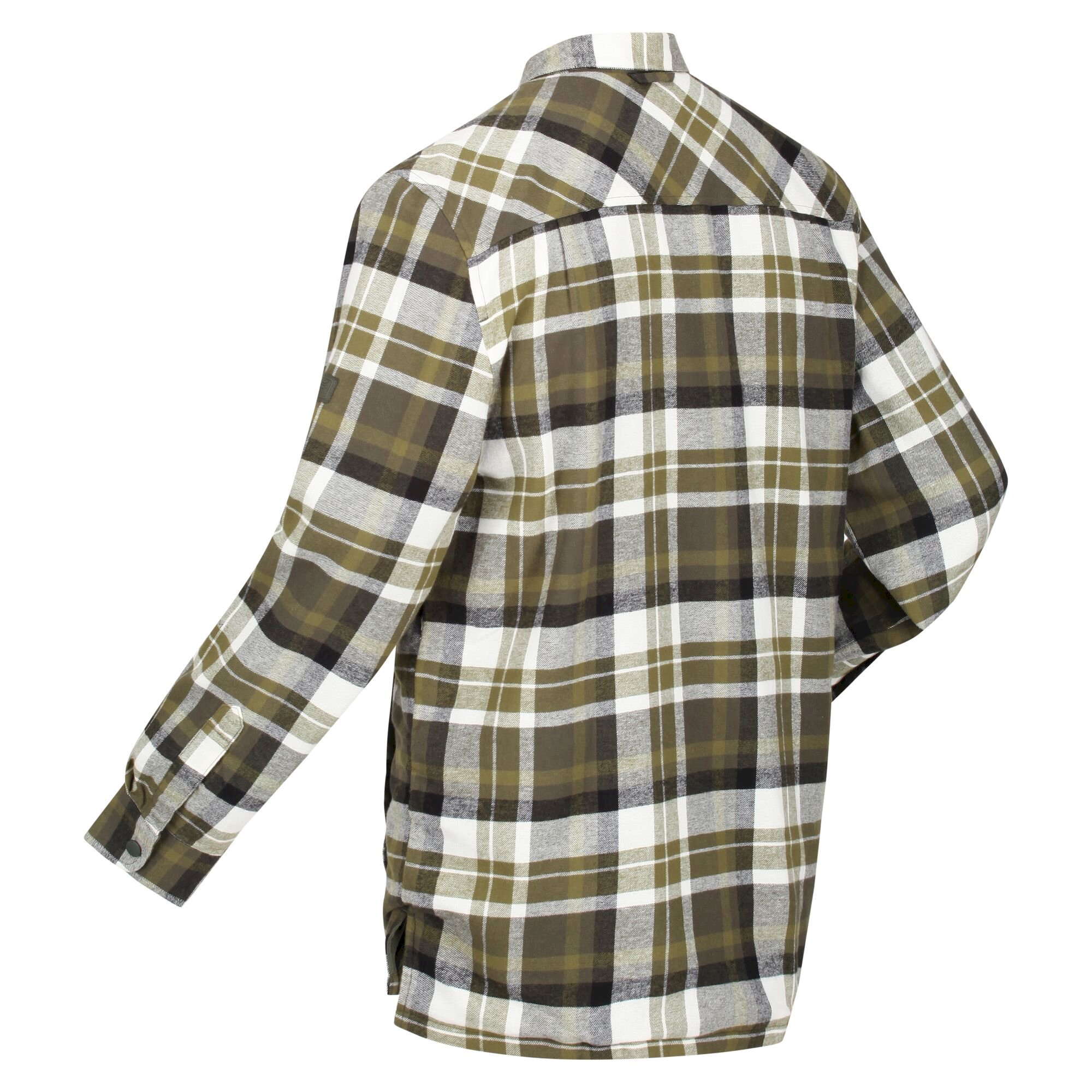 Men's Thamos Long Sleeved Checked Shirt | Dark Khaki Check