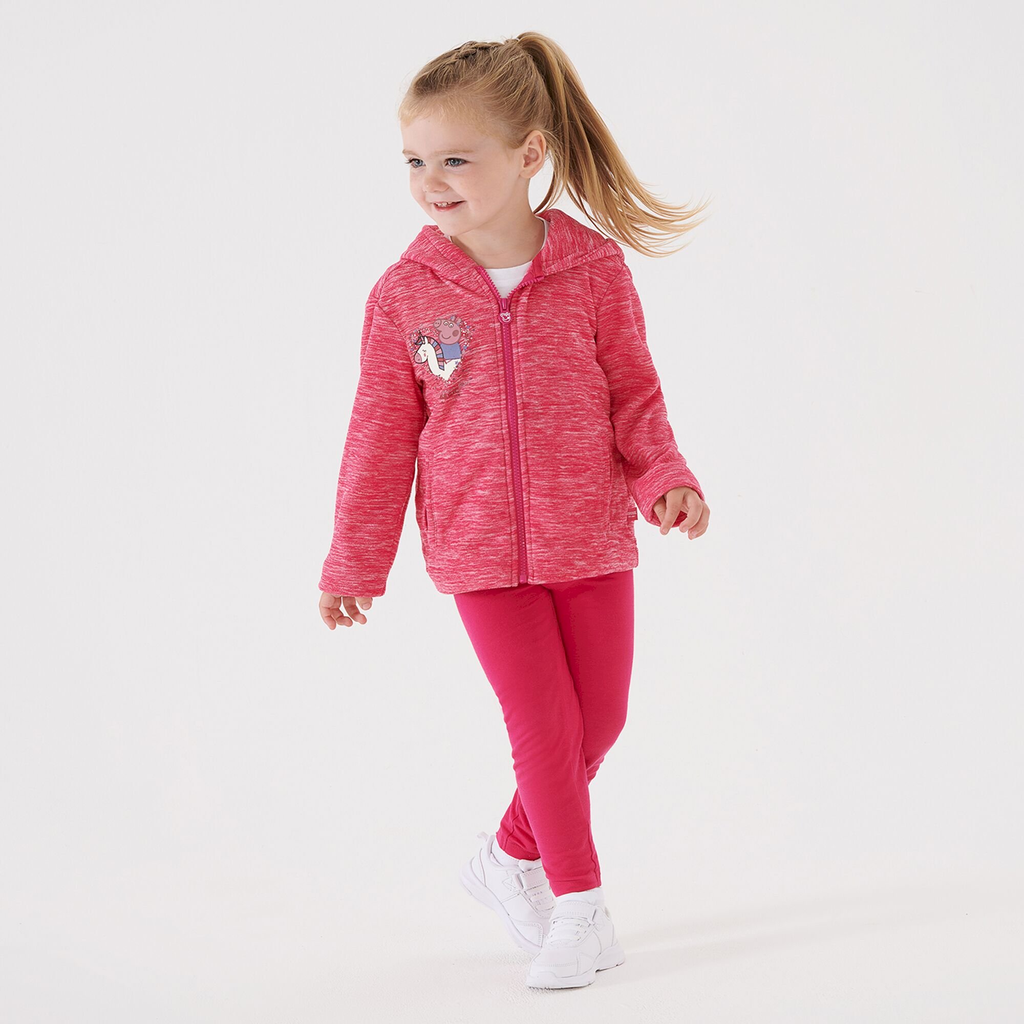 Peppa Pig Full Zip Fleece | Pink Fusion Marl