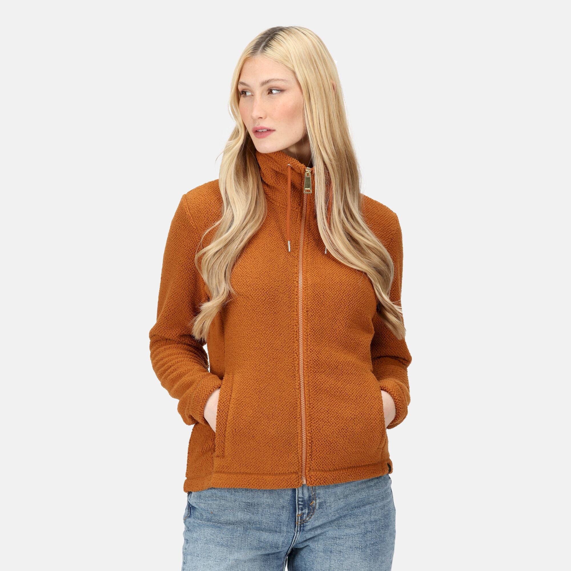 Women's Kizmitt Full Zip Jumper | Copper Almond Fluffy