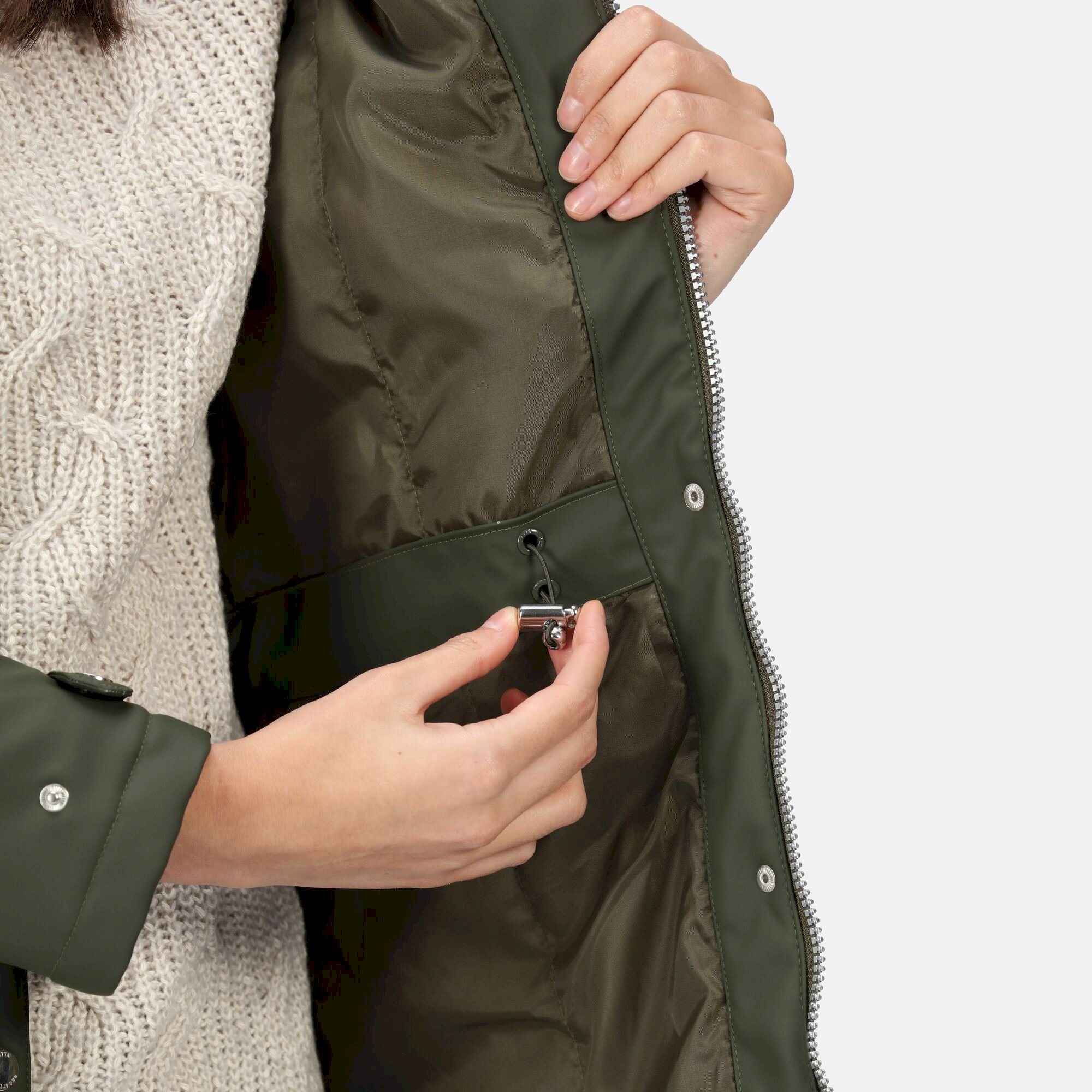 Giovanna Fletcher Collection - Fabrienne Insulated Parka Jacket | Dark Khaki