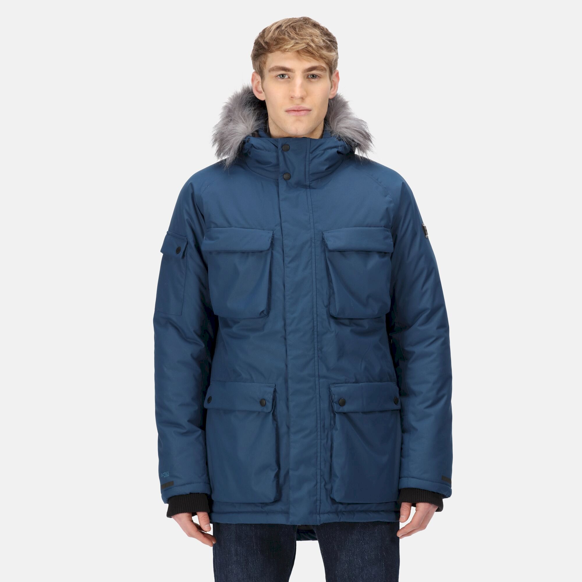 Men's Aziel Waterproof Heated Parka Jacket | Dark Denim