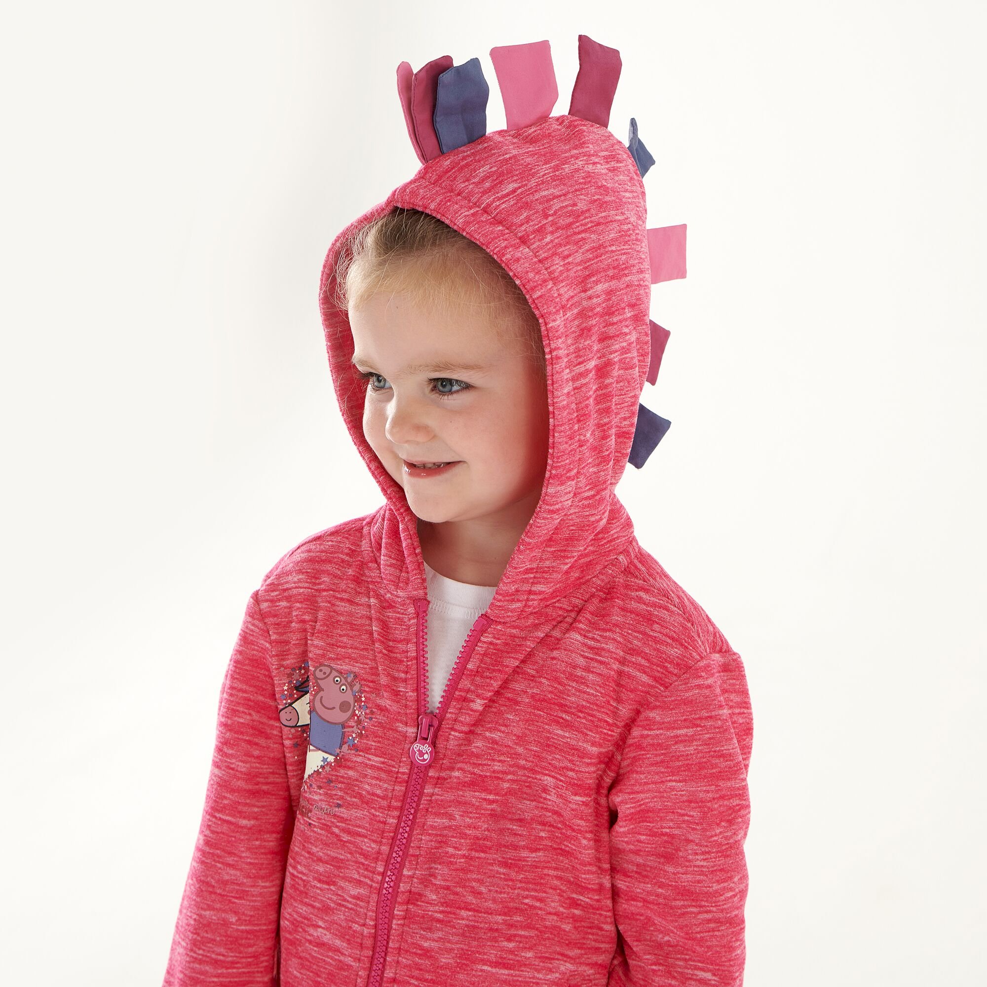 Peppa Pig Full Zip Fleece | Pink Fusion Marl