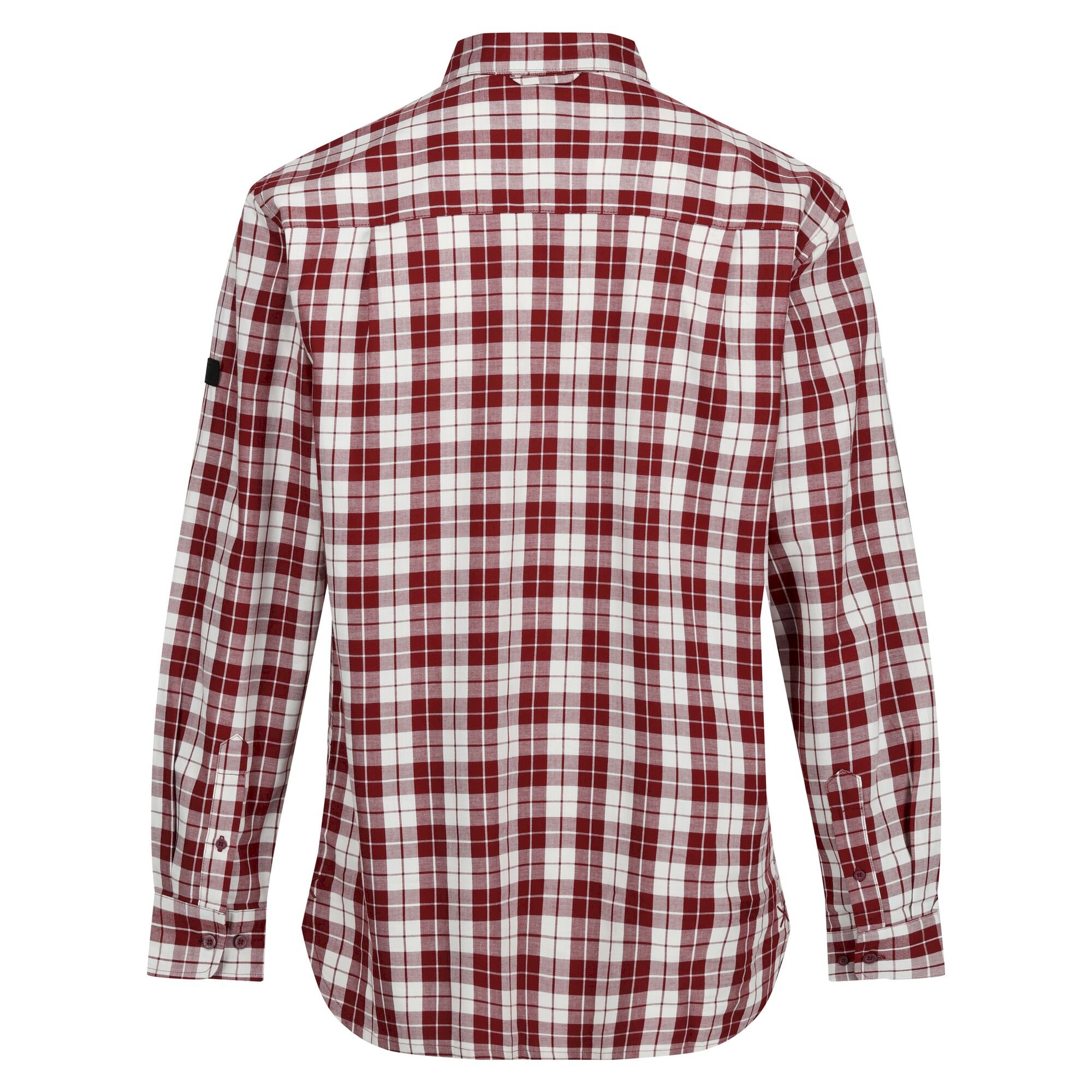 Men's Lance Long Sleeved Checked Shirt | Syrah Red Check