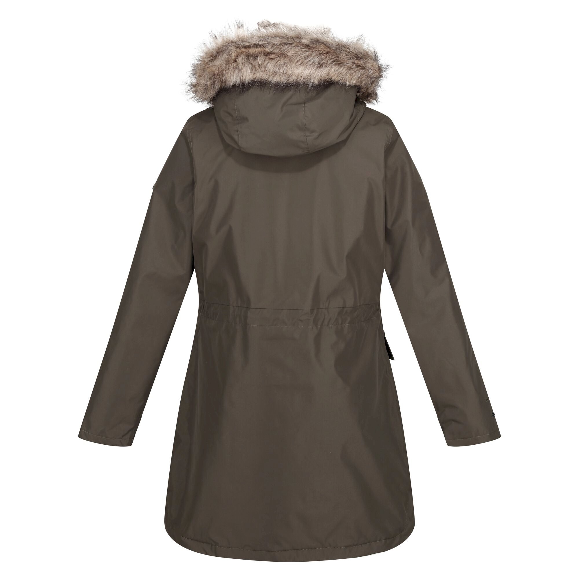 Women's Sabinka Fur Trim Parka Jacket | Dark Khaki