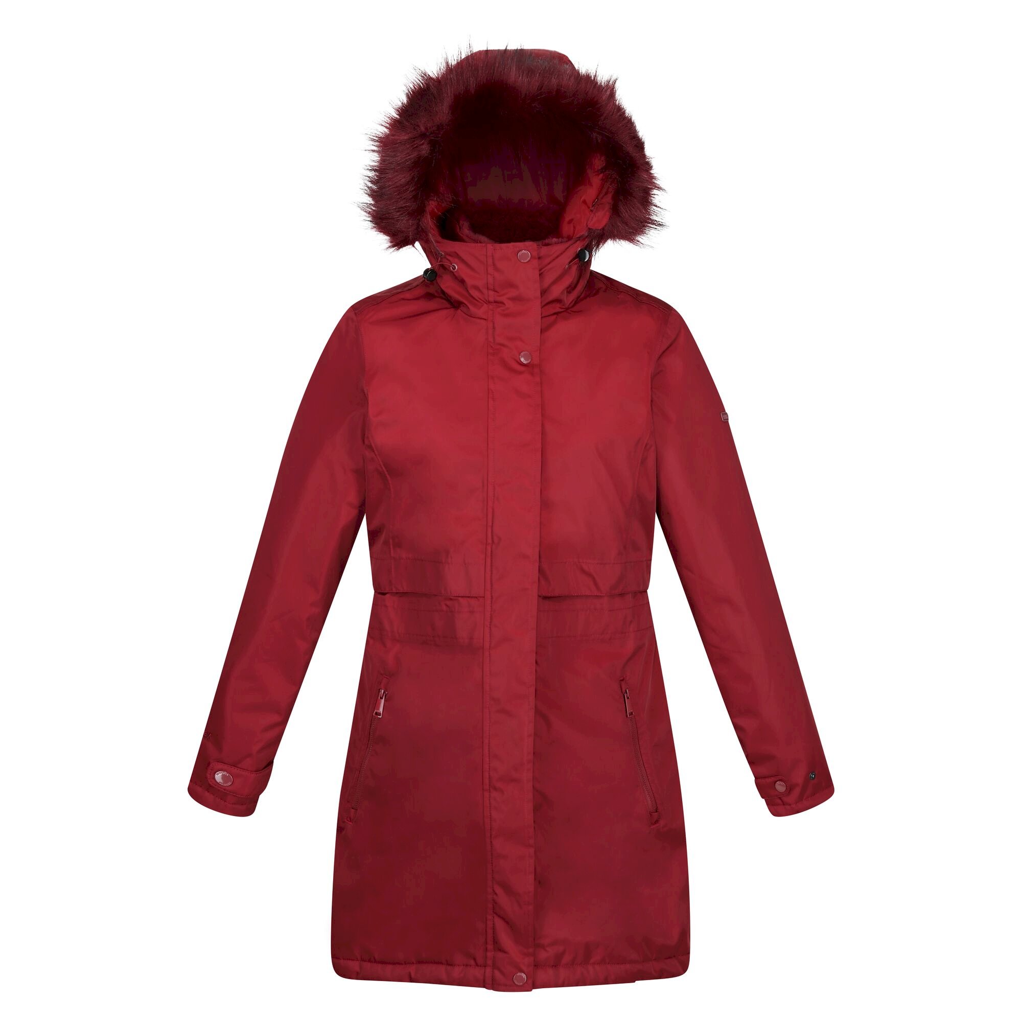 Women's Lyanna Fur Trim Parka Jacket | Cabernet
