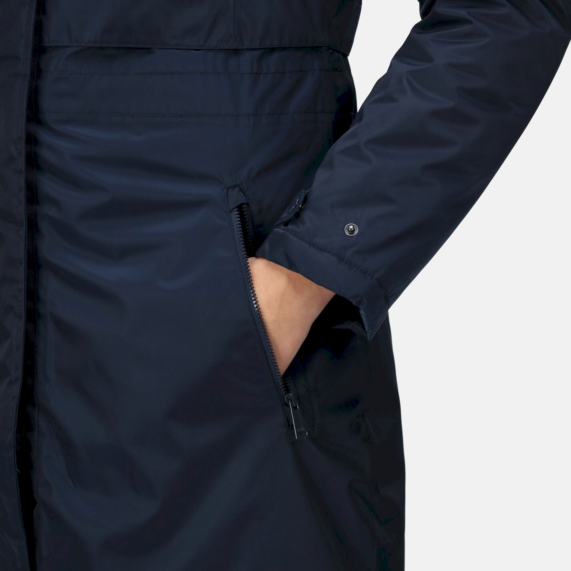 Women's Lyanna Fur Trim Parka Jacket | Navy