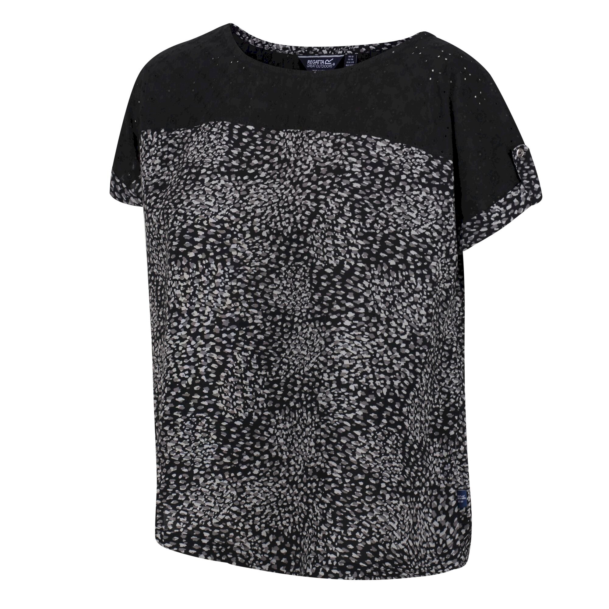 Women's Jaida Cotton T-Shirt | Black Abstract