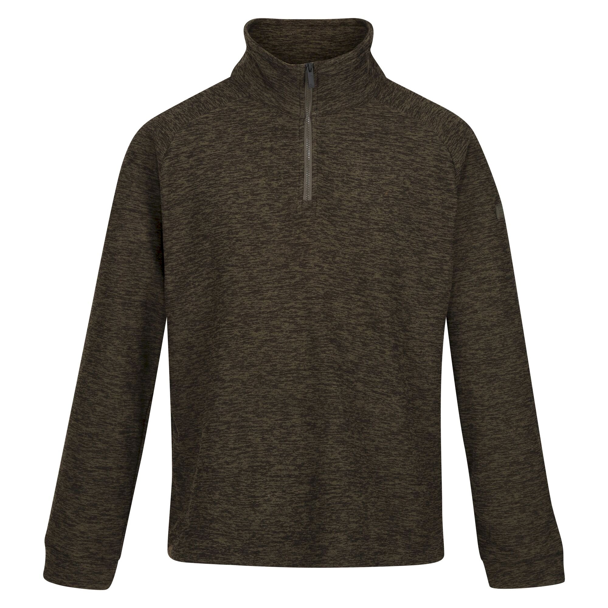 Men's Eithan Quarter Zip Fleece | Dark Khaki Black Marl