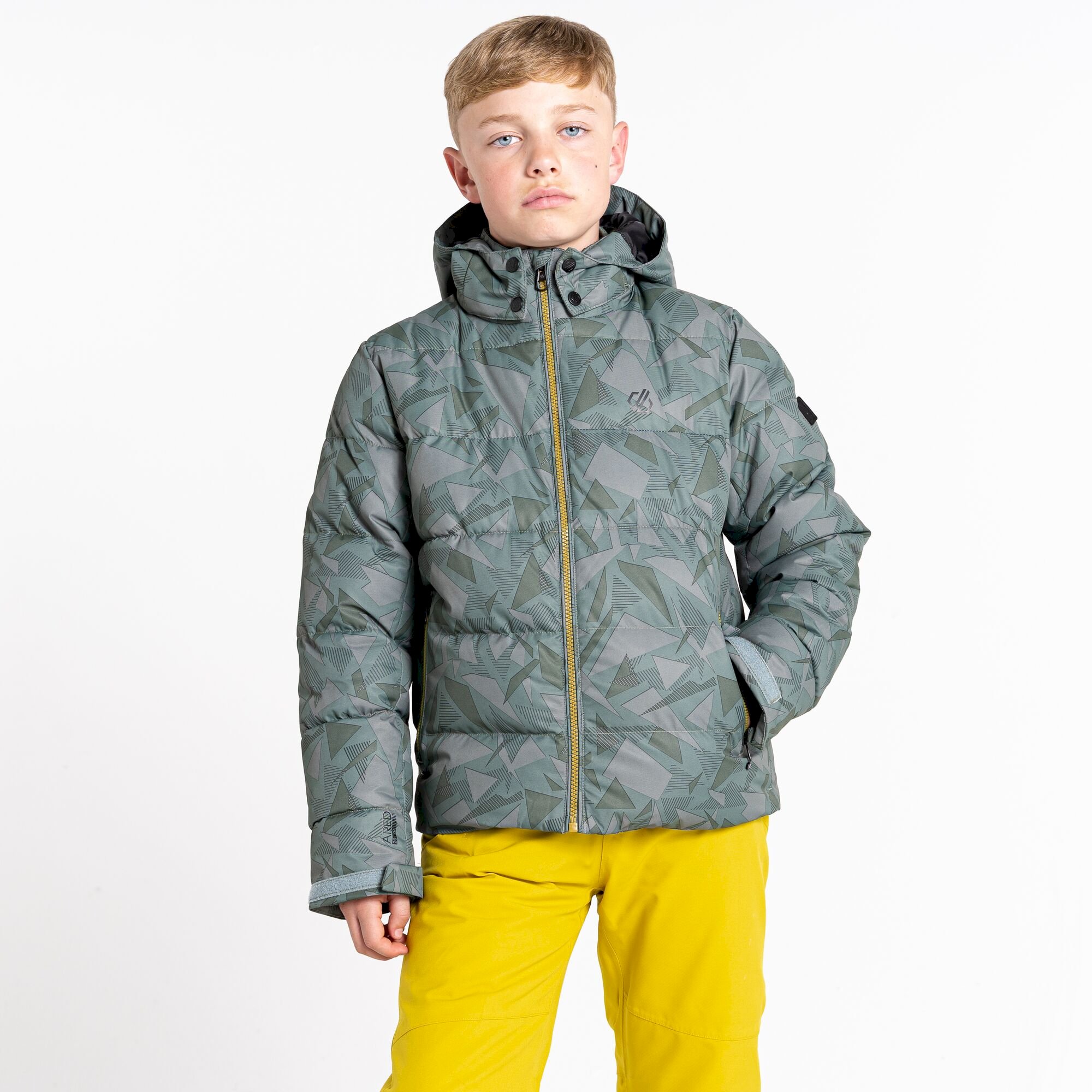 Dare 2b - Boys' About Ski Jacket | Green Geo Print