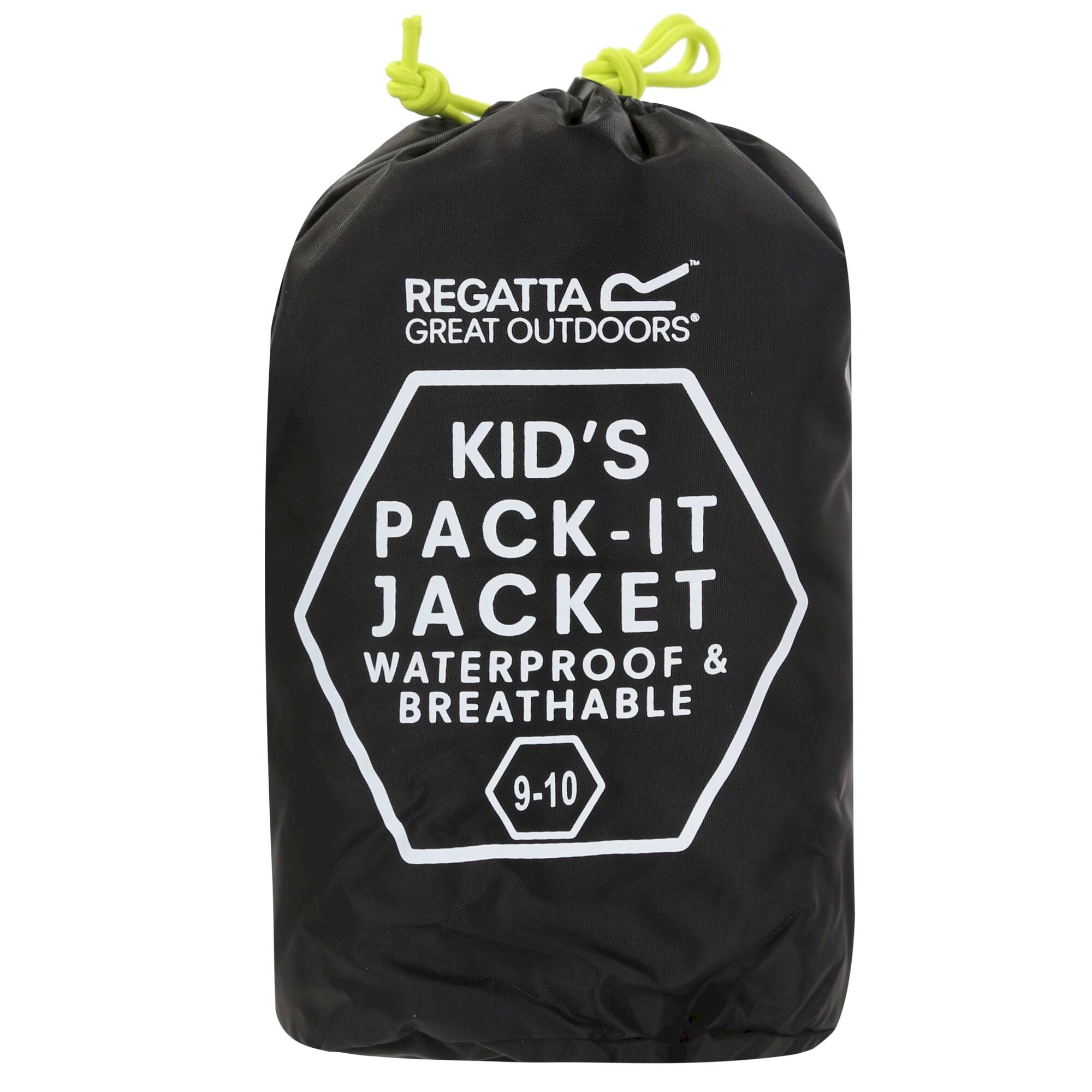 Kids' Pack It Waterproof Packaway Jacket | Black