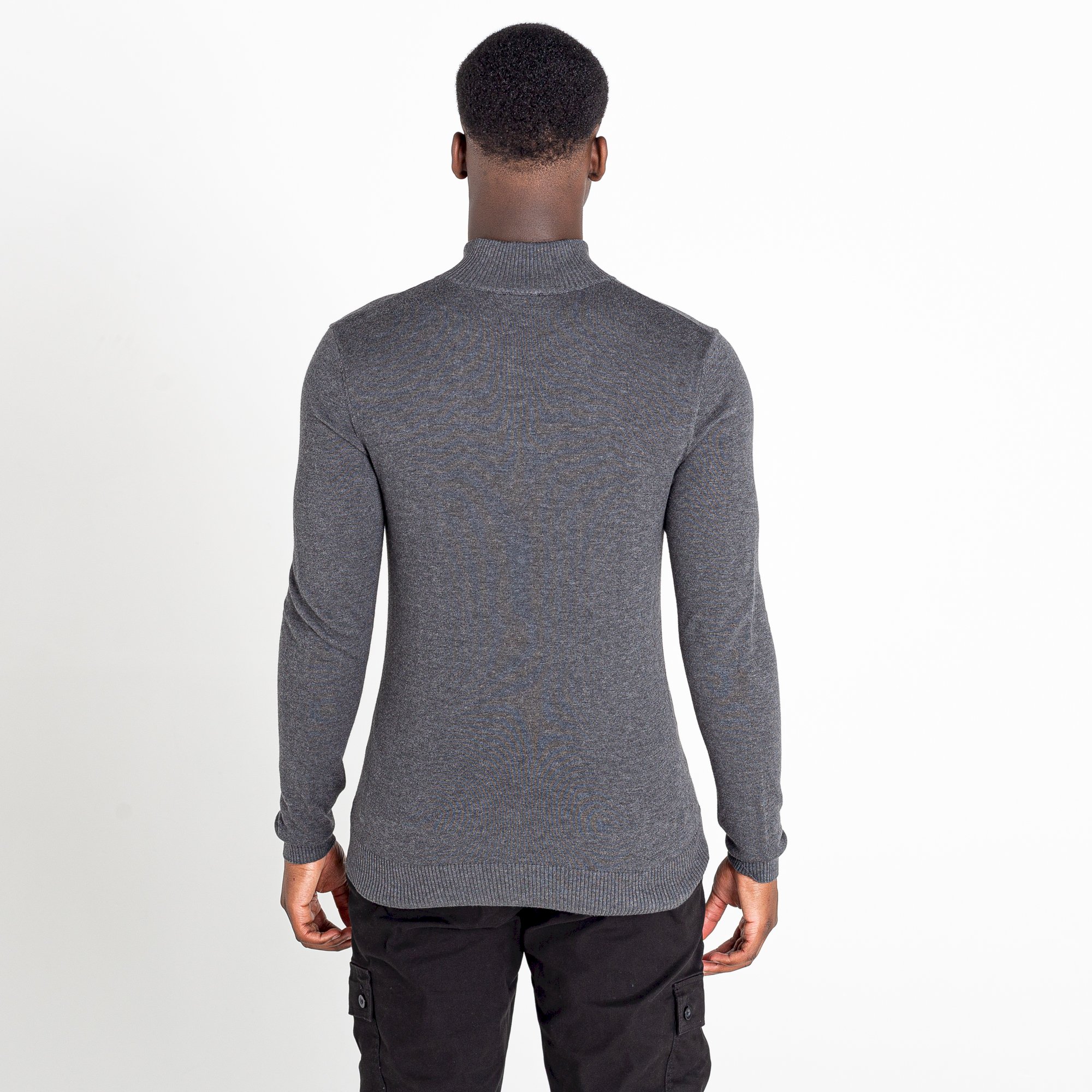 Dare 2b - Men's Unite Us Half Zip Knit Sweater | Charcoal Grey Black