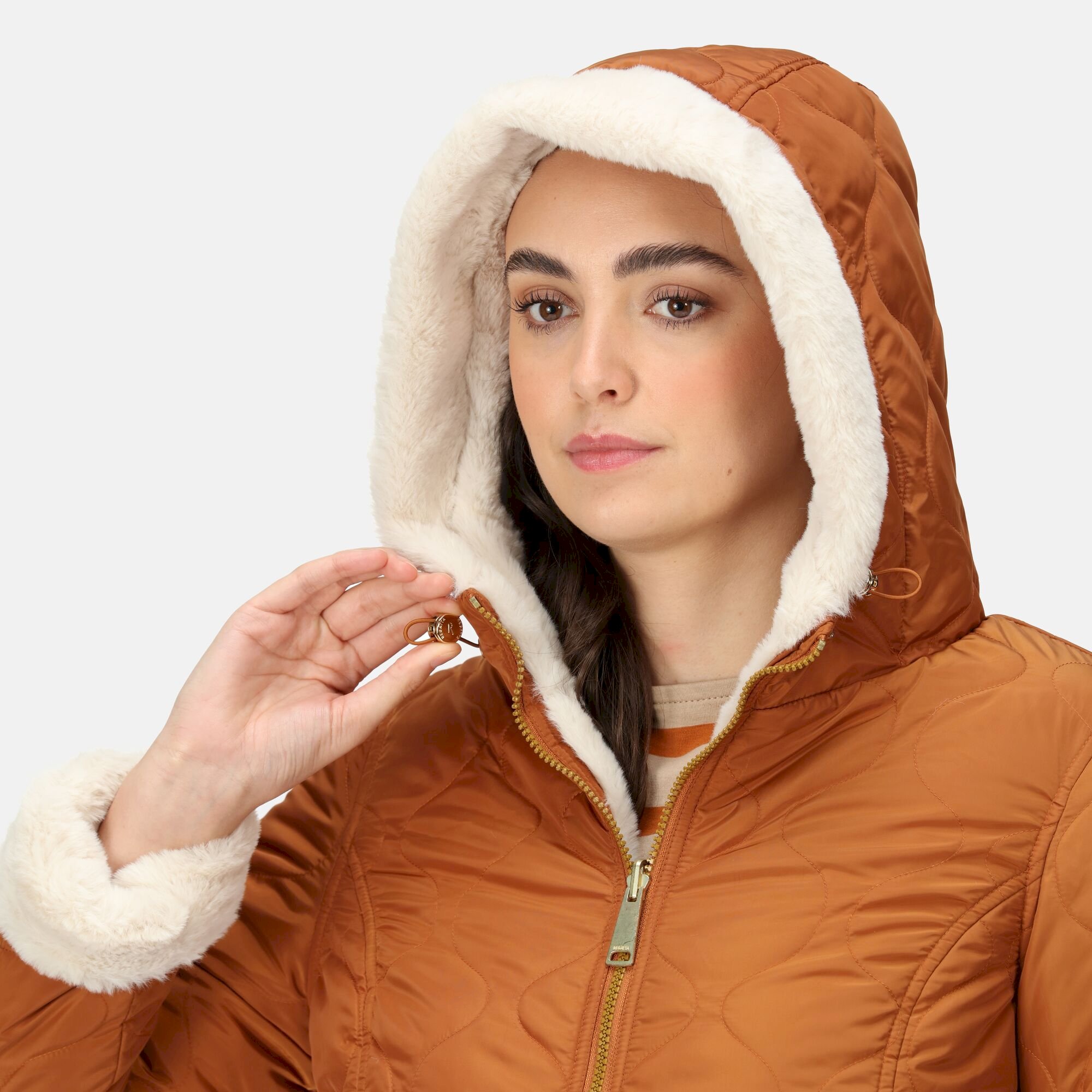 Women's Caileigh Reversible Parka Jacket | Copper Almond Light Vanilla