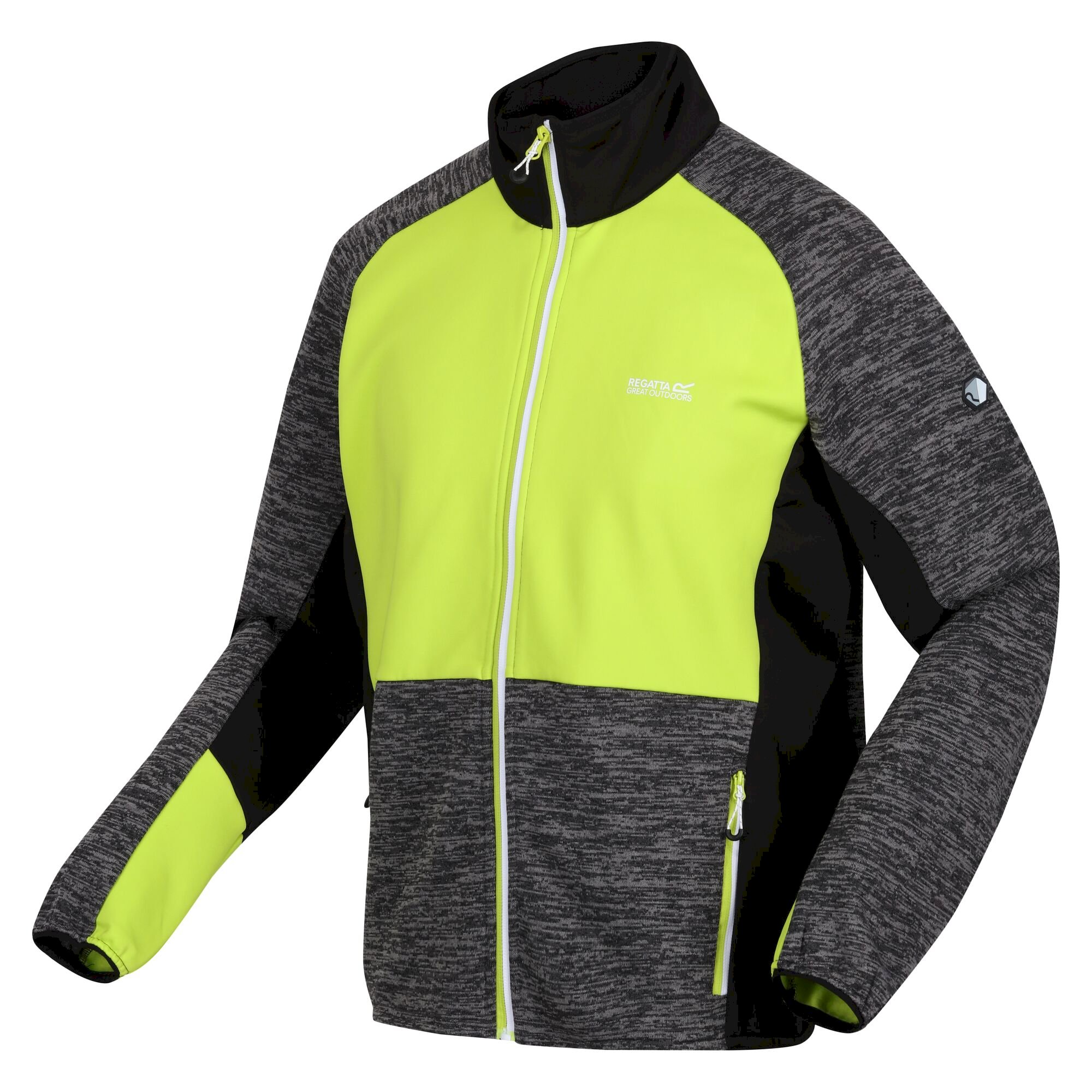 Men's Coladane IV Full Zip Fleece | Dark Grey Black Bright Kiwi