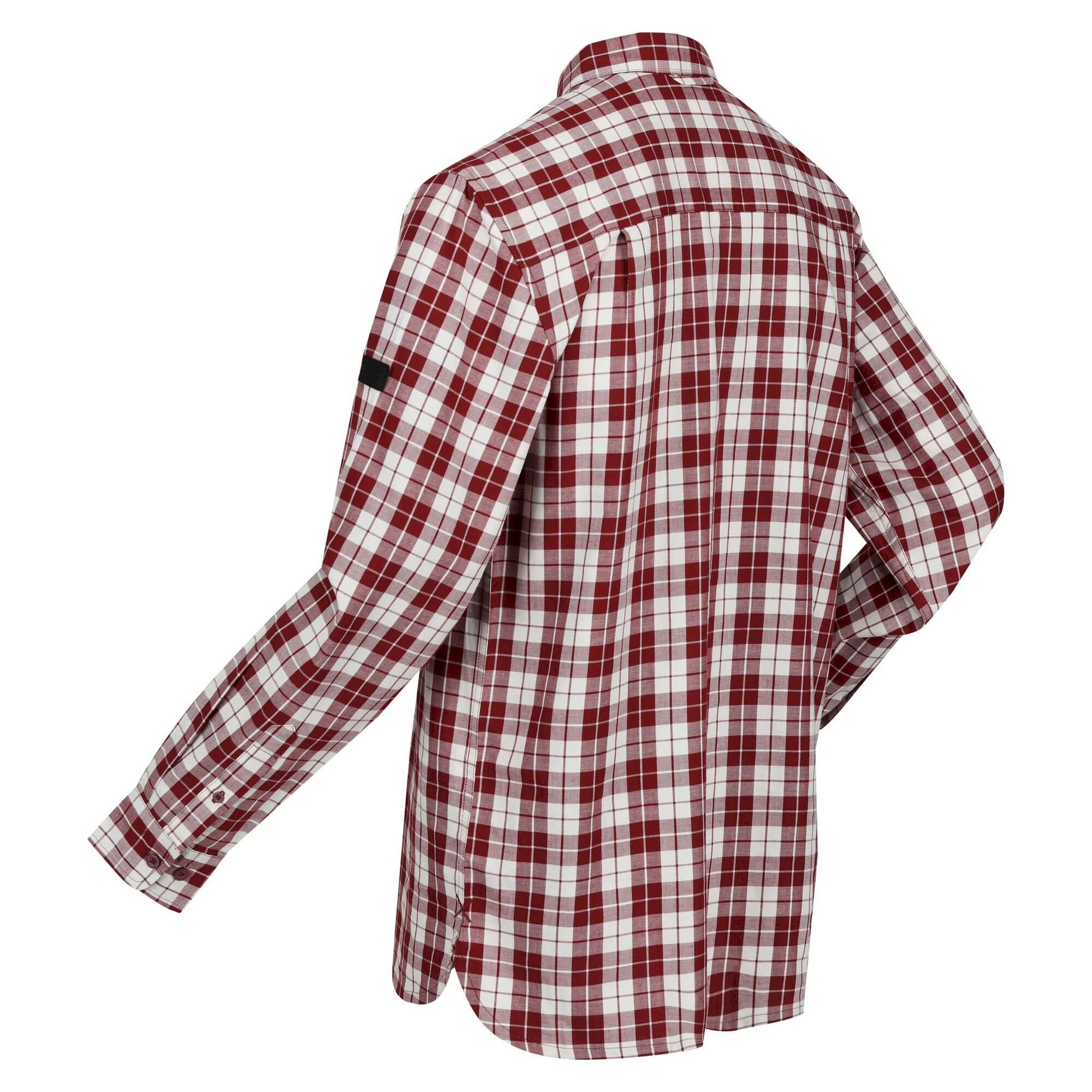 Men's Lance Long Sleeved Checked Shirt | Syrah Red Check