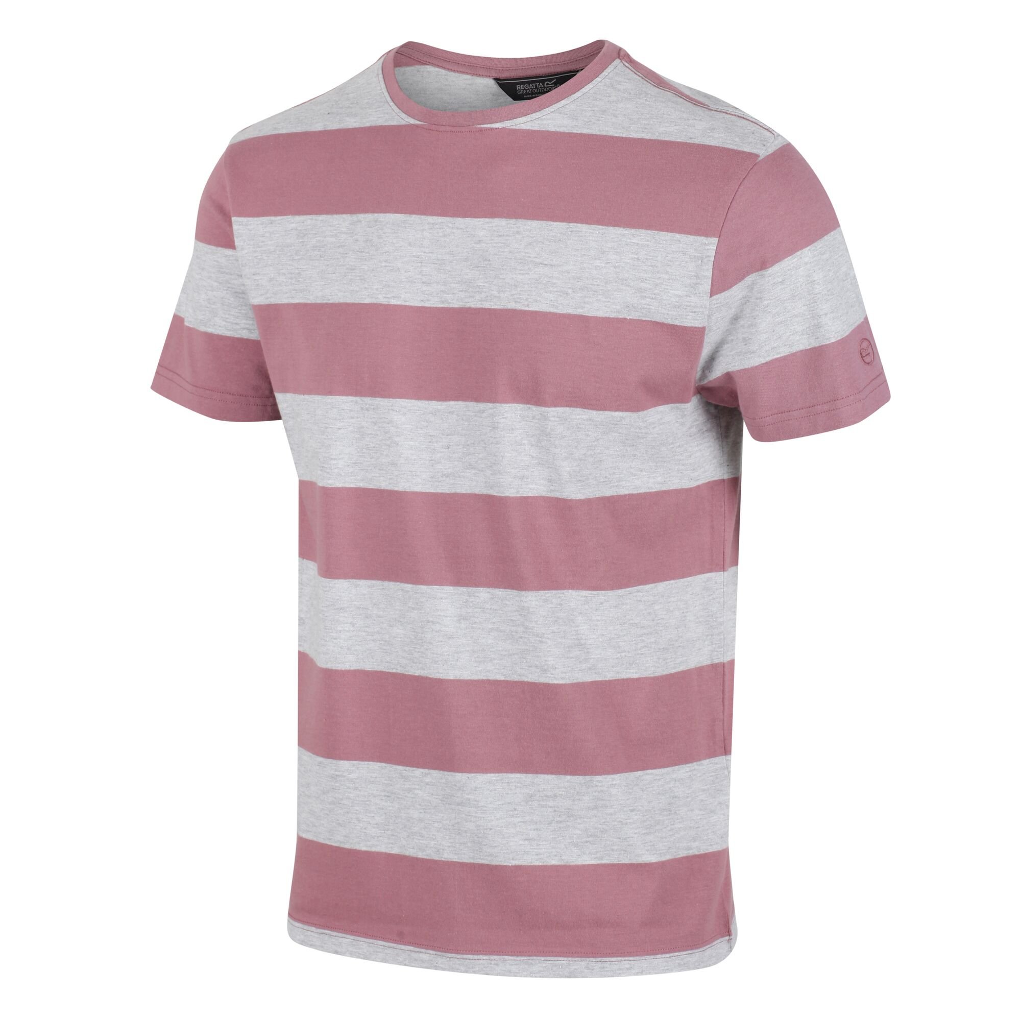 Men's Brayden Stripe T-Shirt | Mauve Stripe